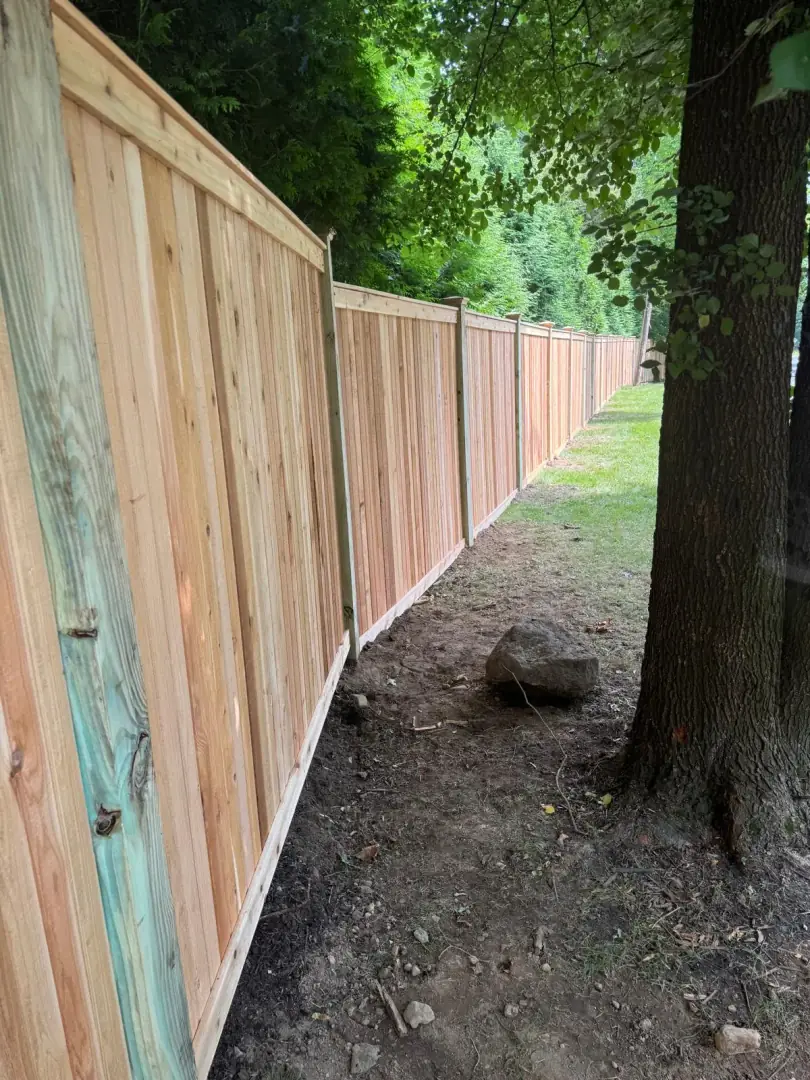 Wood fence